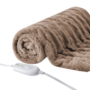 <span class=keywords><strong>Couverture</strong></span> <span class=keywords><strong>chauffante</strong></span> <span class=keywords><strong>électrique</strong></span> OEM/ODM, douce en peluche, fausse fourrure et flanelle, chauffage rapide, lavable en machine, protection contre la surchauffe - Product Image 2