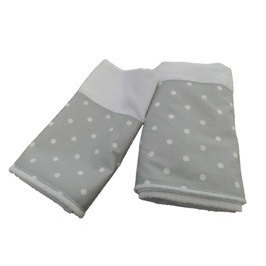 Set di asciugamani grigi con pois bianchi - Product Image 1