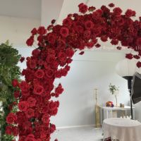 Arche de mariage en fleurs artificielles de haute qualité pour la décoration de mariage, vente chaude en usine