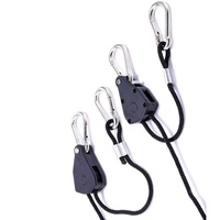Nouveau design 1/8 ''Heavy Duty Grow Tent Corde réfléchissante Corde réglable Cintre à cliquet