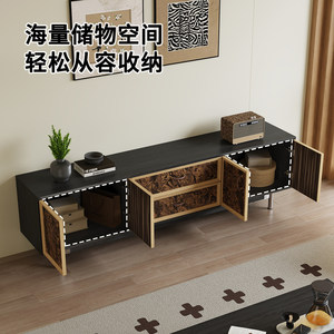 Family Courtyard Solid Wood <b>TV</b> Cabinet <b>180cm</b> Storage <b>Unit</b> Mid Century Modern Living Room Furniture - Product Image 3