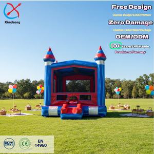 Castillo Inflable para Fiestas, <span class=keywords><strong>Alquiler</strong></span> de Juegos Inflables para Exteriores, Casa de Brinco Azul, Brincolín Inflable de PVC, Castillo Inflable - Product Image 1
