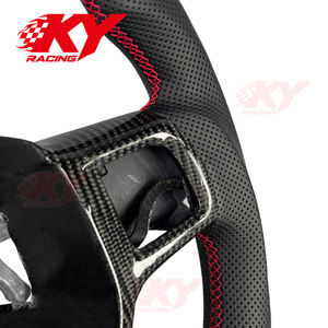 Volante personalizado de fibra de carbono real para Dodge 2010-2017 RAM 1500 2500 3500 4500 TRX SLT SRT con función de calefacción. - Product Image 3