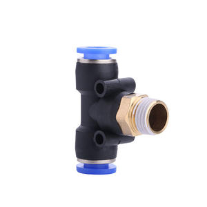 Acoplamientos Neumáticos de Conexión Rápida PB8-01 con Rosca Externa Tipo T, Conector en T Lateral PD8-02, Conector en Y PX10-02, Accesorios en Estado Nuevo - Product Image 3