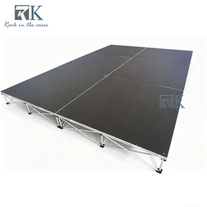 1.22m x 1.22m Modular Stage Platform Quick Install Black Non-slip Stage - Product Image 1