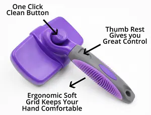La migliore vendita autopulente spazzola per animali domestici OEM/ODM acciaio inossidabile prodotto preferito per la toelettatura di un mazon