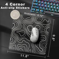 Tapis de souris en verre, tapis de souris de jeu à surface dure, tapis de souris gaming, Glasspad