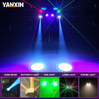 Kit d'éclairage mobile pour DJ, 300W RGBWA, projecteurs à tête mobile DMX512, stroboscope LED, système d'éclairage de scène portable, discothèque, spectacle