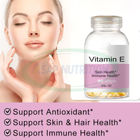 Complément alimentaire naturel à la vitamine E et au sélénium pour la croissance des cheveux et la protection antioxydante du visage, huile de vitamine E à la tocophérol, capsule molle pour les soins de la peau