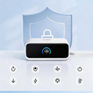 Estación de Carga de Escritorio Anker 6 en 1, 100W GaN, Regleta de Alimentación Multipuerto con Cable USB-C Retráctil y Pantalla Digital - Product Image 4