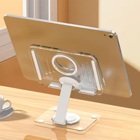 Nouveau Design Acrylique Tablette Stand 360 Rotation Portable Téléphone Stand Pliable Réglable Support