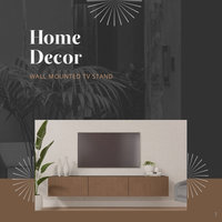 Salon en bois Divertissement TV Stand Up TV Console multimédia murale Support TV flottant