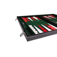 Table d'échecs pliante en cuir PU pour adultes, boîte de Backgammon