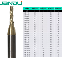 JANDLI Chipbreaker Straight CNC Router Bit / TCT Straight Milling Cutter untuk Pengerjaan Kayu