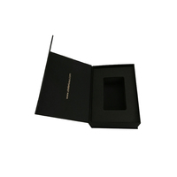 Boîte d'emballage pour parfum en carton noir solide, flacon de 30 ml