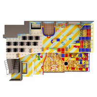 Parc d'aventure commercial OEM, parcours Ninja Warrior, aire de jeux intérieure pour enfants avec mur d'escalade, piscine à balles, tunnel