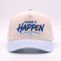 Casquette Snapback en Coton Respirant Personnalisée à Visière Courbée, Bicolore et Rayée, Idéale pour les Sports de Plein Air, les Voyages, la Plage et les Tenues Décontractées
