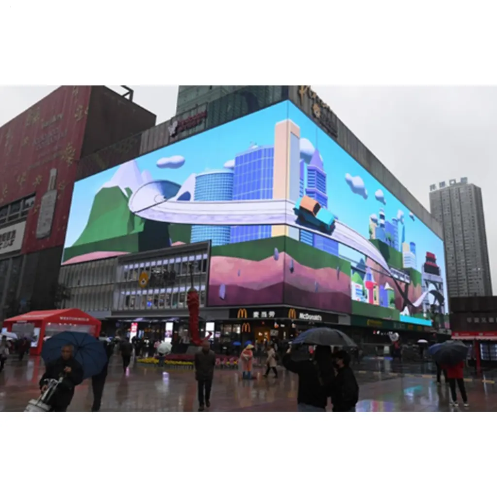 Grote Led Video Wall Led Reclame Winkelcentrum Scherm Outdoor Led Scherm Display Buiten Gebouw Commercieel Digitaal Billboard