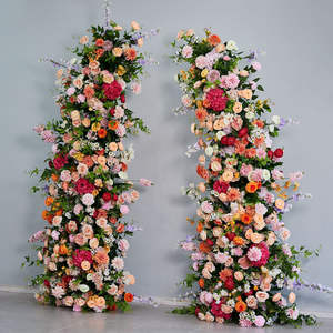 Dekorasi Pernikahan Gapura Bunga Latar Belakang Gaya Pedesaan Fotografi Acara Upacara Bunga Buatan untuk Pernikahan - Product Image 1