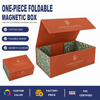 Boîte rigide magnétique rose personnalisée en une seule pièce pour bijoux et emballages cadeaux