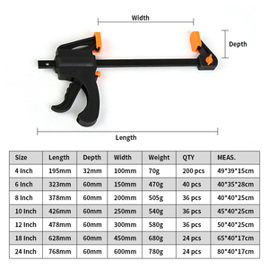 F kẹp kim loại nặng làm việc phát hành nhanh chóng 4inch 6inch 8inch 10inch 12inch 18inch 24inch Chế biến gỗ f kẹp - Product Image 6