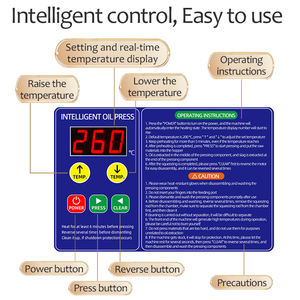 Otomatik yağ basın sıcak ve soğuk yağ çıkarma makinası elektrikli yağ Expeller makinesi paslanmaz çelik 304 keten tohumu fıstık için - Product Image 3