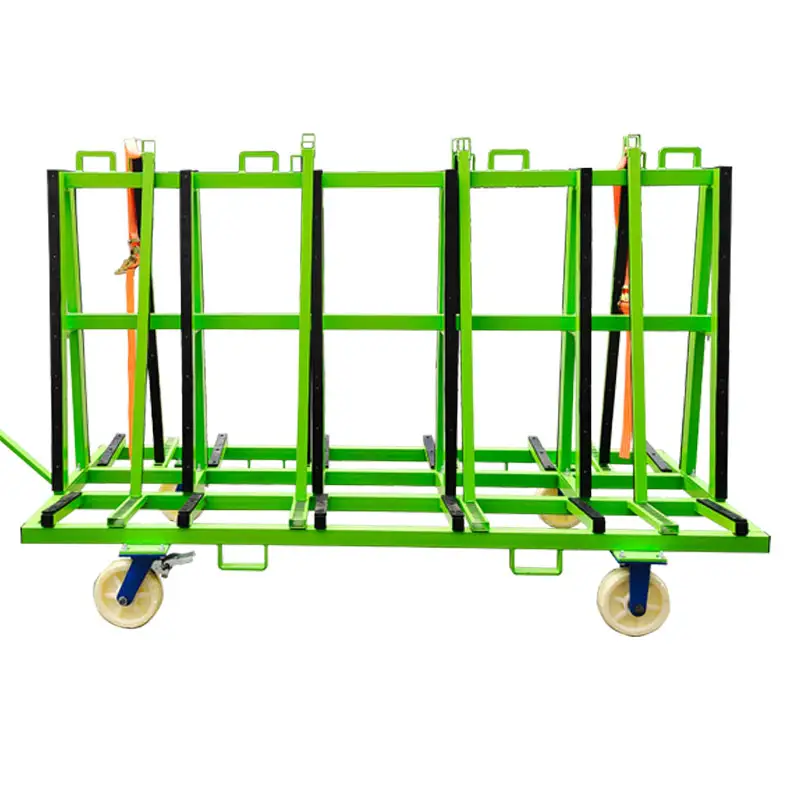 Multiple Purpose Heavy-Duty Granieten Marmeren Plaat Opbergrek Voor Transportrek 2.5M Type A Trolley Glazen Stalen Rek