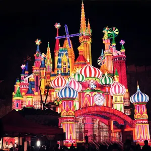 Castelos Motif Lights Shows Animais Halloween Festive Lanternas Ao Ar Livre Decorativa Iluminação Escultura Ano Novo À Prova D 'Água