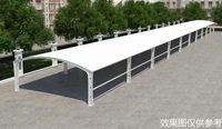 Auvent de voiture en toile PVDF imperméable, structure en aluminium sur mesure, abri pare-soleil pour voiture, bus, stationnement extérieur