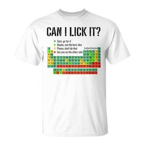 Camiseta con diseño de tabla periódica de los elementos químicos, unisex, talla para adultos M L XL XXL - Product Image 1