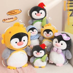 Sevimli peluş penguen mutlu bebek doldurulmuş oyuncak yumuşak peluş yastık rahat yaratıcı doğum günü hediyesi kadınlar için PP pamuk ile dolu - Product Image 6