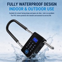 KOTONLINK KT-P99 Serrure intelligente en forme de U avec application TUYA Bluetooth et empreinte digitale pour les magasins, bureaux et vélos en extérieur
