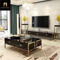 Table basse moderne et luxueuse en marbre Combinaison de meuble TV pour appartement Meilleur prix Excellente qualité pour le salon