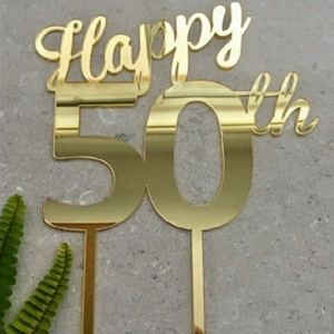 Happy 18th 21st <strong>40th</strong> 50th 60th Acrylic <strong>Cake</strong> <strong>Topper</strong> for Birthday Graduation Thanksgiving Valentine's Day <strong>Cake</strong> Decorating Supplies - Product Image 4