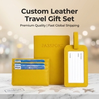 Ensemble Cadeau Voyage Luxe : Porte-Passeport Mince et Étui de Voyage en Cuir PU Anti-RFID Personnalisé
