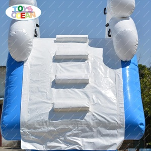 Toboggan aquatique gonflable en PVC bleu et blanc pour bateau/yacht et piscine extérieure, capacité maximale 500 kg, 5 à 10 passagers - Product Image 6
