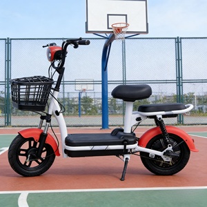 Nouvelle Arrivée Vélo de Ville Femme 14 pouces Moteur Brushless 3 Vitesses Affichage Numérique Batterie Plomb-Acide Autonomie 50km Panier Vente Chaude - Product Image 5