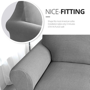 Housse de canapé sectionnel moderne en spandex prête à l'emploi, universelle, extensible et lavable, pour <span class=keywords><strong>2</strong></span>, 3 ou 4 places, ensemble de 3 pièces élastiques - Product Image 4