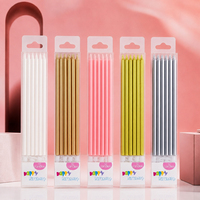 Lot de 12 bougies d'anniversaire métalliques dorées, argentées et roses pour la décoration de gâteaux et les fournitures de fête
