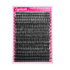 Anrolash Bestseller transfrontalier Style européen et américain <span class=keywords><strong>Cils</strong></span> synthétiques 80D DIY Volumineux en grappe unique - Product Image 5