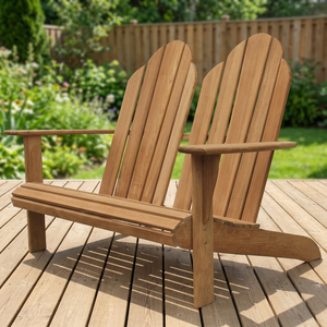 Premium DT FURNITURE Foldable Wooden Loveseat and Companion <b>Set</b> Outdoor <b>Garden</b> Patio Furniture - Product Image 2