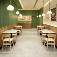Meubles de restaurant commerciaux durables au design modulaire moderne OEM ODM, banquettes, tables et chaises pour la restauration rapide
