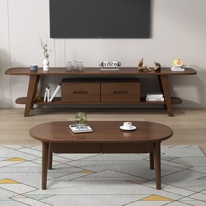 Solid Wood <b>Coffee</b> <b>Table</b> With Storage Japanese Style For Living Room <b>Small</b> Apartment TV Cabinet Balcony Use - Product Image 3