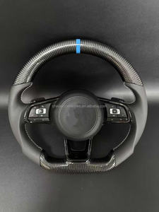 Volante Deportivo de Fibra de Carbono Real con Cuero y LED para Golf 8 GTI 2020, Compatible con Golf MK8 GTI R GTE <span class=keywords><strong>GTD</strong></span> Jetta Passat CC - Product Image 6