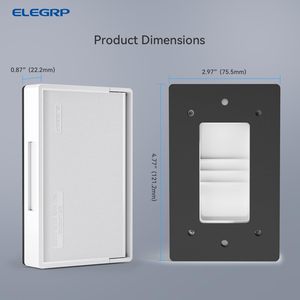 ELEGRP Cache-<span class=keywords><strong>prise</strong></span> <span class=keywords><strong>extérieur</strong></span> horizontal <span class=keywords><strong>pour</strong></span> prises <span class=keywords><strong>d</strong></span>écoratives, plaque murale résistante aux intempéries, cache-<span class=keywords><strong>prise</strong></span> <span class=keywords><strong>électrique</strong></span> <span class=keywords><strong>extérieur</strong></span> - Product Image 6