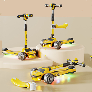 Di alta qualità Multi-funzionale Kick Scooter per bambini pieghevole pedale in PU con 3 ruote in acciaio materiale alluminio per uso esterno - Product Image 1
