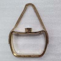 Sac à main de luxe vintage personnalisé de haute qualité fermoir à verrouillage Embrayage boîte en métal flexible interne dorée cadre de sac à main