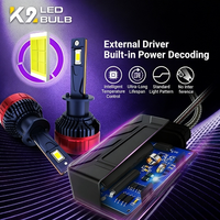 Phares LED de voiture SunRise K2 881 12V/24V 160W 14000LM 6500K IP67 Étanche Tubes en cuivre Canbus Plug and Play Adaptation universelle