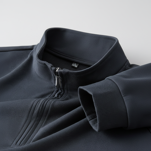 FLN Custom Logo Pull à fermeture éclair à manches longues pour hommes avec capuche Veste pour homme en tricot doux à capuche - Product Image 1