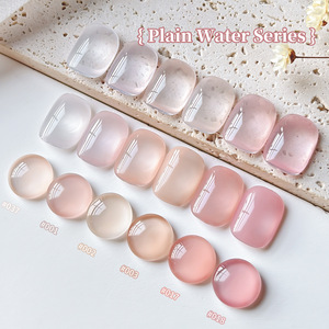 Gel de Uñas Nude Efecto Agua Líquida 2026 Nuevo Estilo Lichi Leche Melocotón Transparente Set de 6 Colores Mate Esmerilado Gel de Fototerapia para Manicura - Product Image 3
